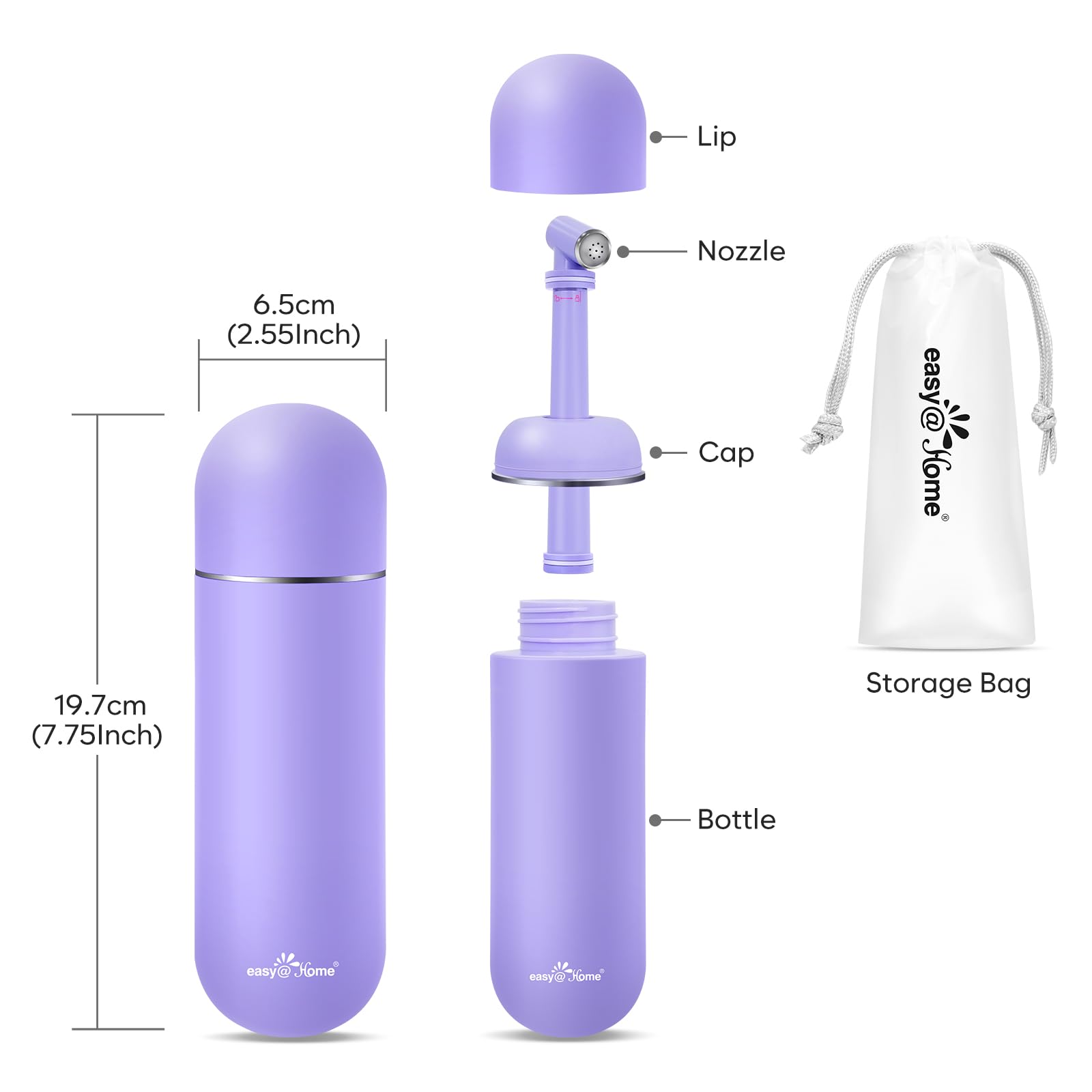 Portable Peri Bottle for Postpartum & Perineal Care: Easy@Home Handheld Bidet Perfect for Personal - AB Mystery