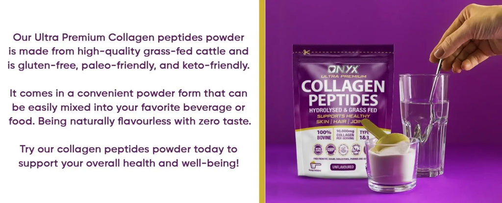 Premium Collagen Powder 300g Hydrolysed Bovine Collagen Peptides Powder ONYX INGREDIENTS 101
