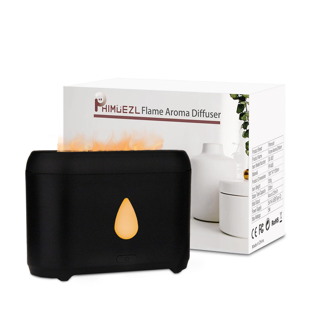 200ml Compact Small Flame Diffuser for Essential Oil (Black)
