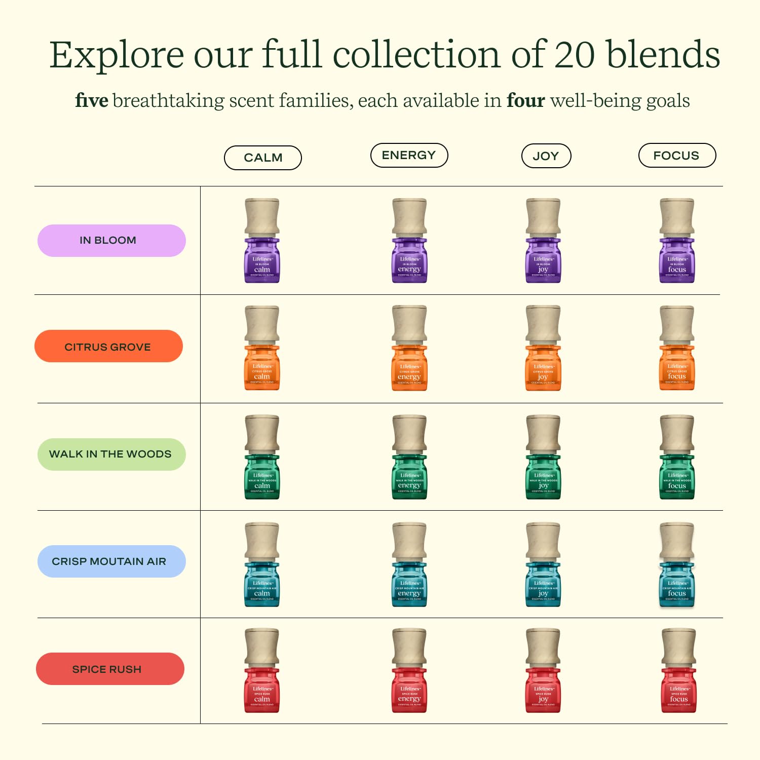 Lifelines Essential Oil Blend 2-Pack, Walk in The Woods: Energy & Joy Oils for Essential Oil Diffuser - AB Mystery