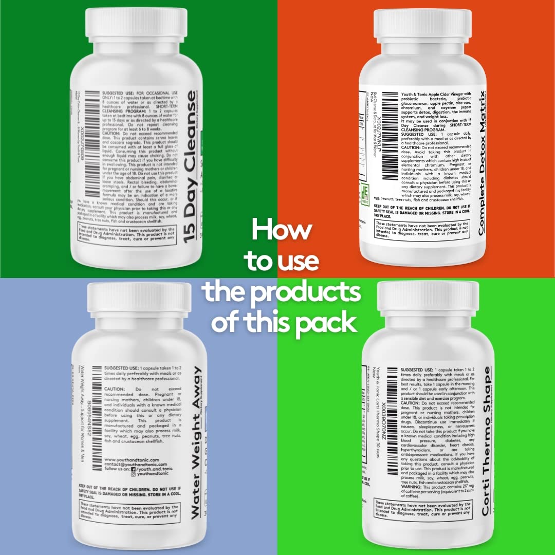 Youth & Tonic CortiThermo Shape Detox Cleanse Kick Off Weight Management - 120 Pills - AB Mystery