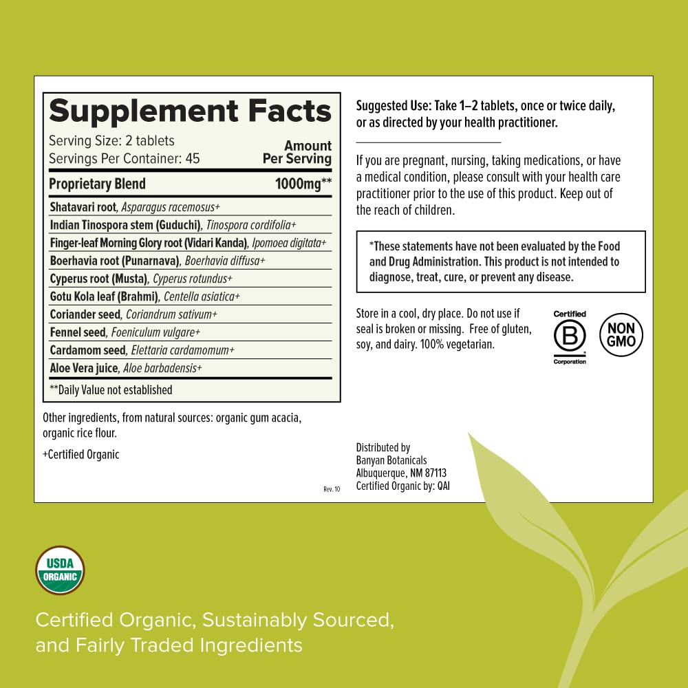 Banyan Botanicals Women’s Support – Organic Herbal Tablets – Promotes a Healthy Female Reproductive - AB Mystery