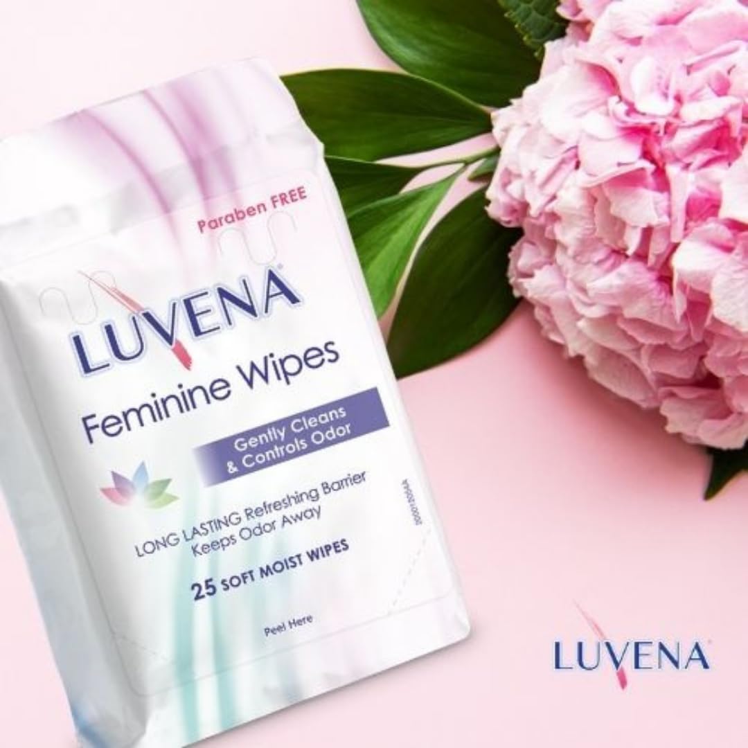 Luvena Feminine Wipes - Soft Wet Wipes for Women - Refresh & Resist Odor - Gynecologist Tested - AB Mystery