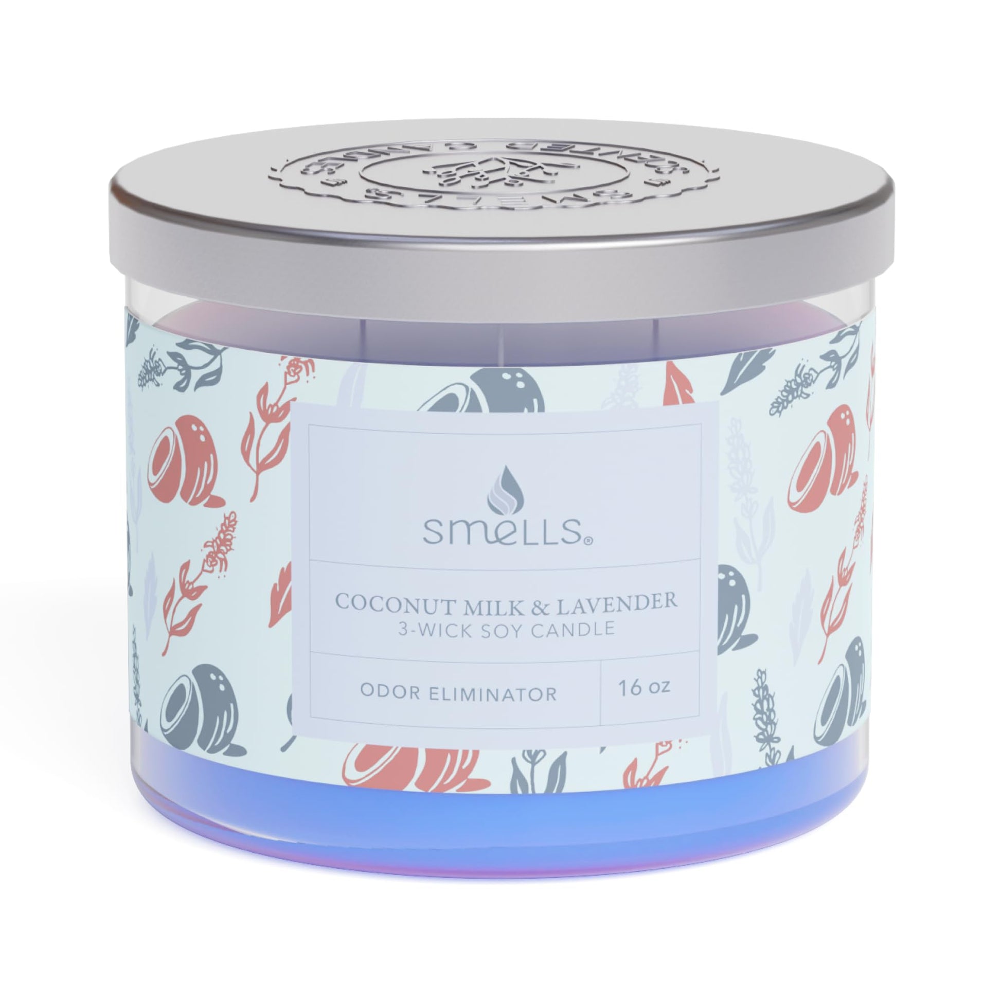 Smells - Odor Eliminator - Premium Soy Wax Jar Scented Candle 12oz. and 16oz. - 100% Cotton Single Wick - AB Mystery