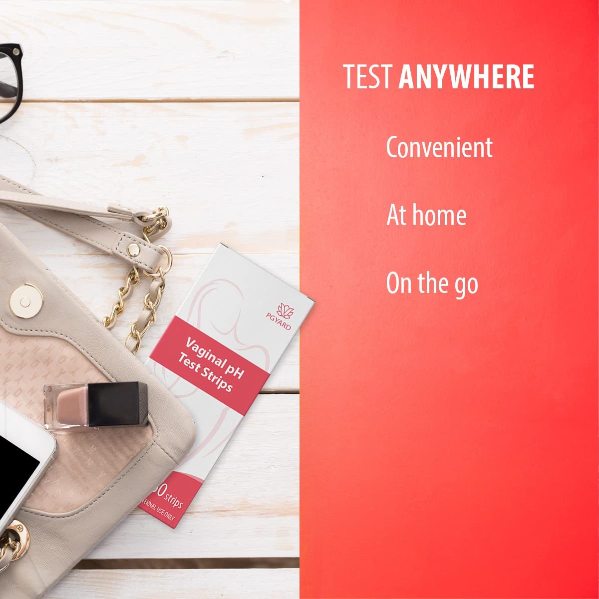 [60 Pack] PGYARD Vaginal Health pH Test Strips, Feminine pH Test, Value Pack - AB Mystery