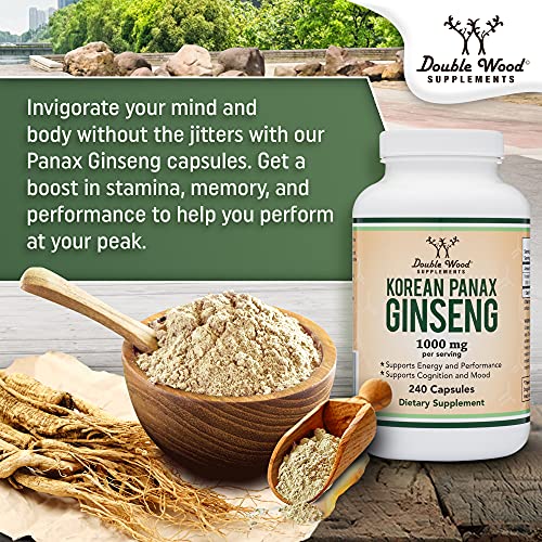Ginseng Capsules (Korean Red Ginseng Extract, Panax Ginseng 10% Ginsenosides) - AB Mystery
