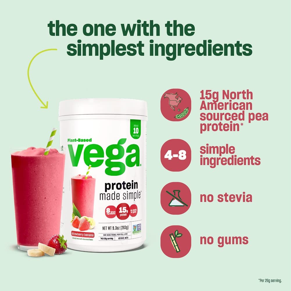 Vega Protein Made Simple, Caramel Toffee - Stevia Free Vegan Protein Powder, Plant Based - AB Mystery