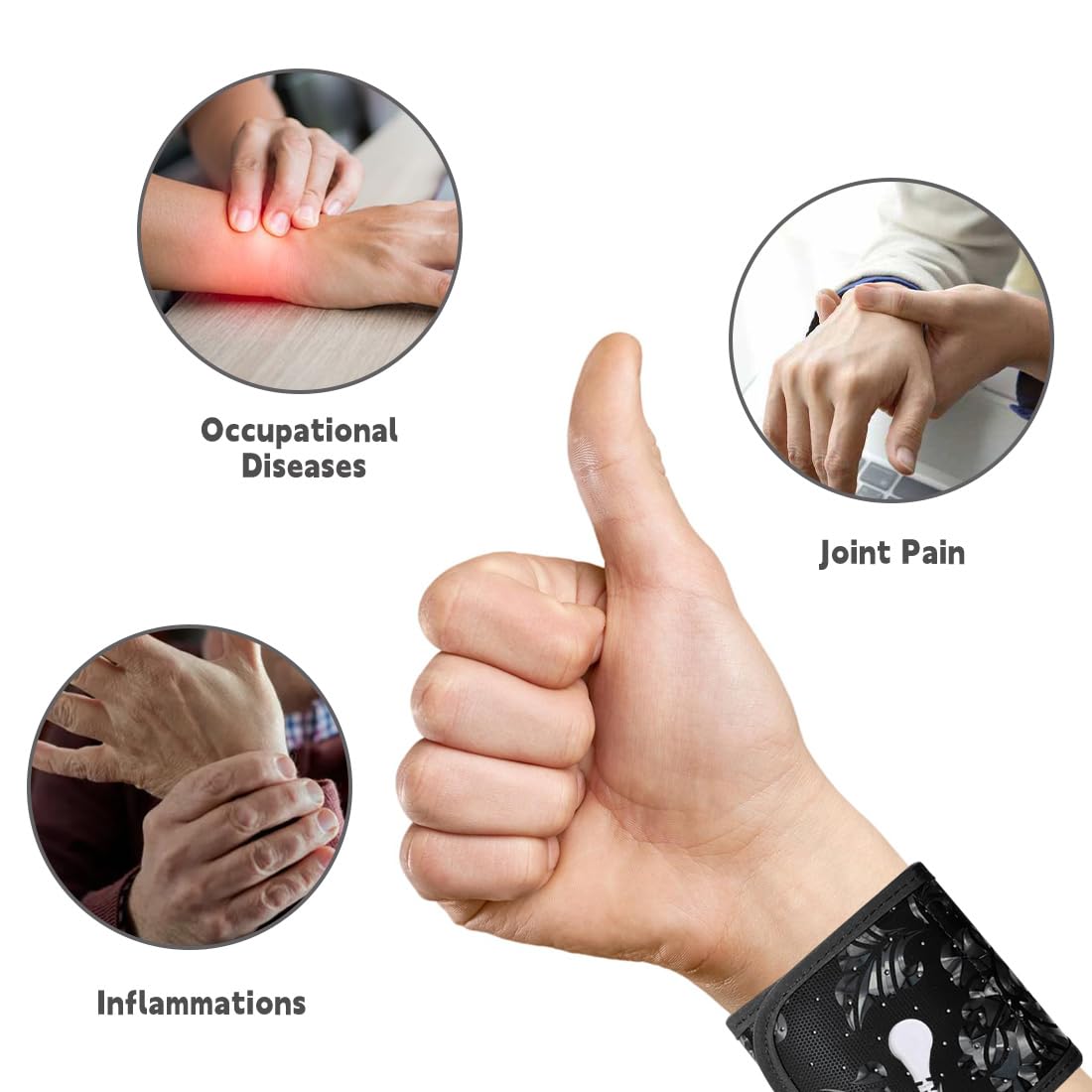 Grounding Wristband Wrist Straps for Therapy Floral Grounding Magnetic Wristband - AB Mystery