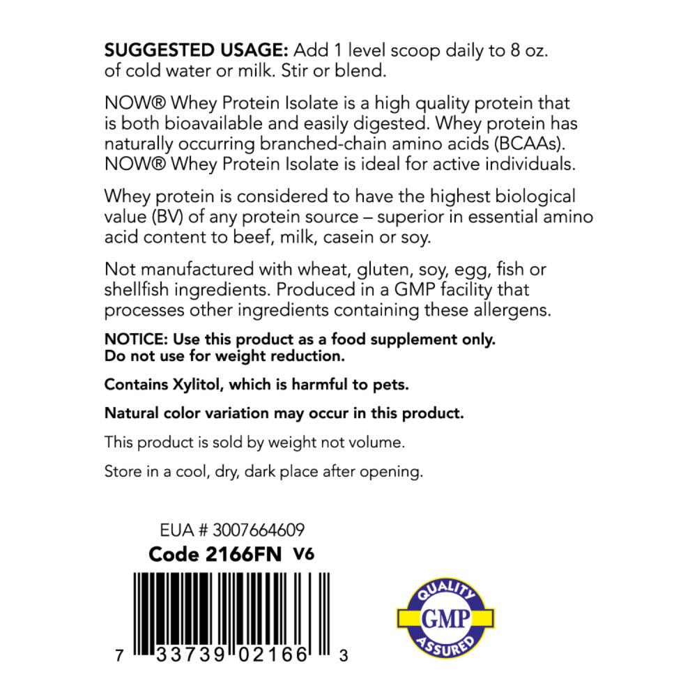 NOW Sports Nutrition, Whey Protein Isolate, 25 G With BCAAs, Creamy Chocolate Powder - AB Mystery