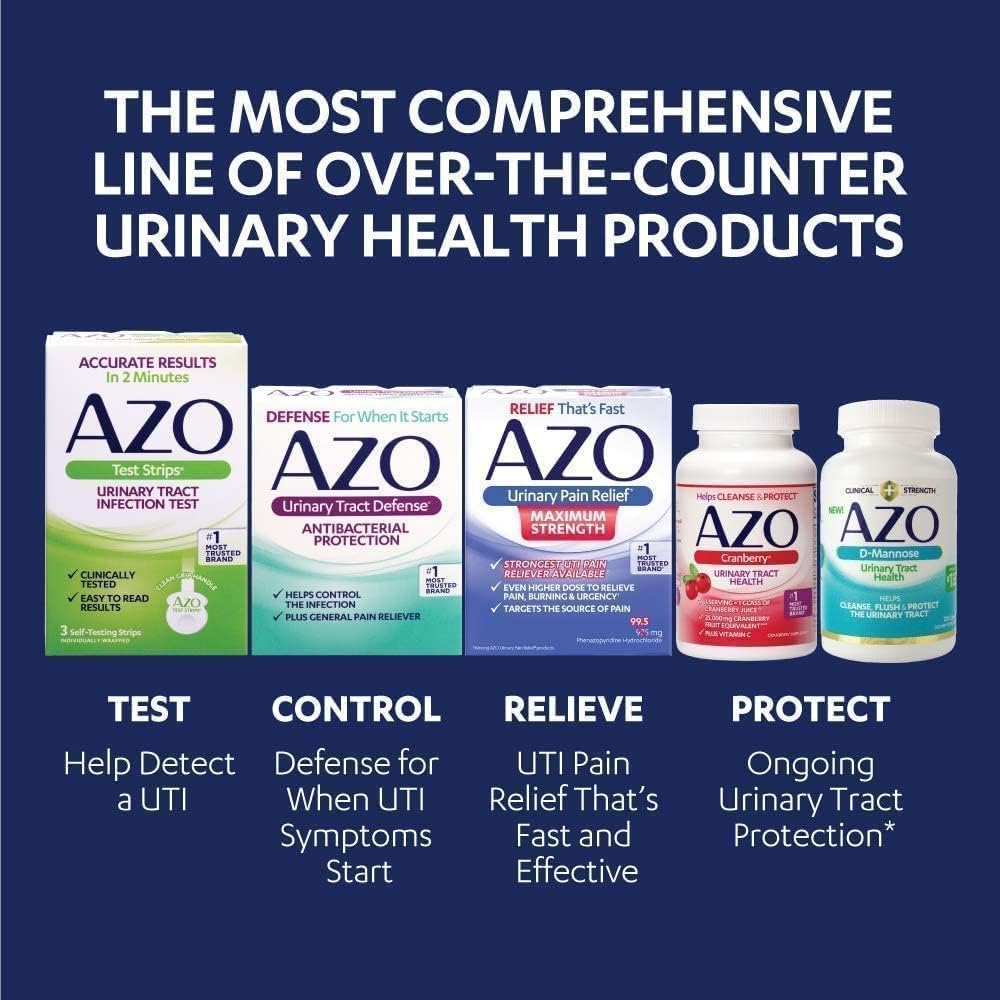 AZO Urinary Pain Relief Maximum Strength (24 Count) Fast Relief of UTI Pain, Burning & Urgency Yeast Plus - AB Mystery