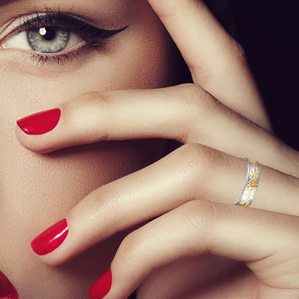 Vicmag Copper Magnetic Ring for Women Men 100% Solid Pure Copper Adjustable with Jewelry Gift Box - AB Mystery