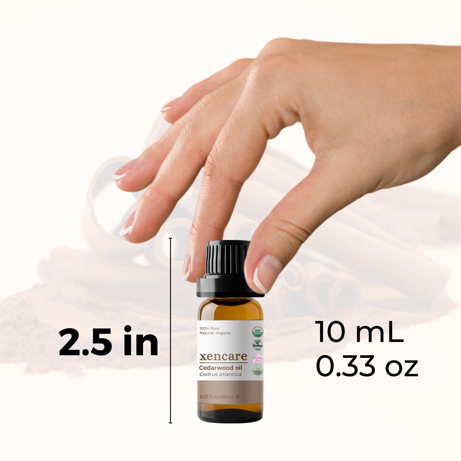 xencare Cedarwood USDA Organic Essential Oil | 100% Pure Natural Undiluted - AB Mystery