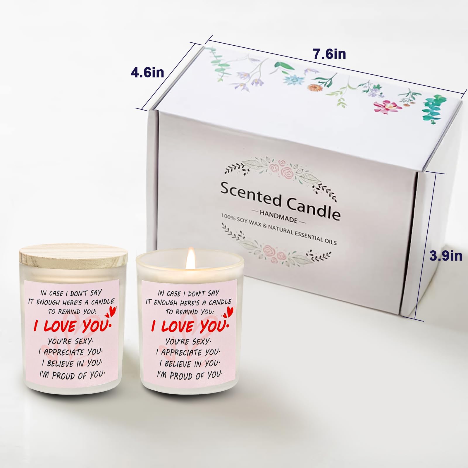 Gifts for Her Anniversary Candler - 2pack Valentine's Day Candle Gift,Wife Gifts Anniversary,Vanilla Lavender - AB Mystery