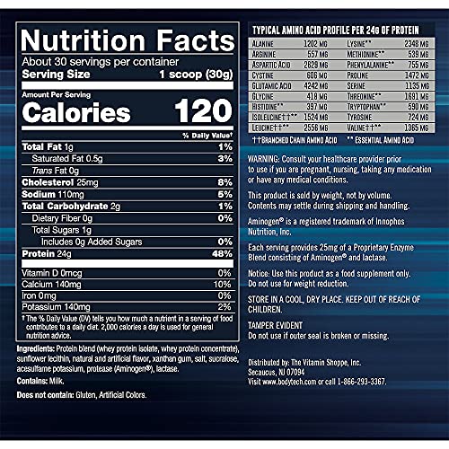 BODYTECH Whey Tech Pro24 Powder Vanilla Ice Cream (2 lbs/30 Servings) - AB Mystery