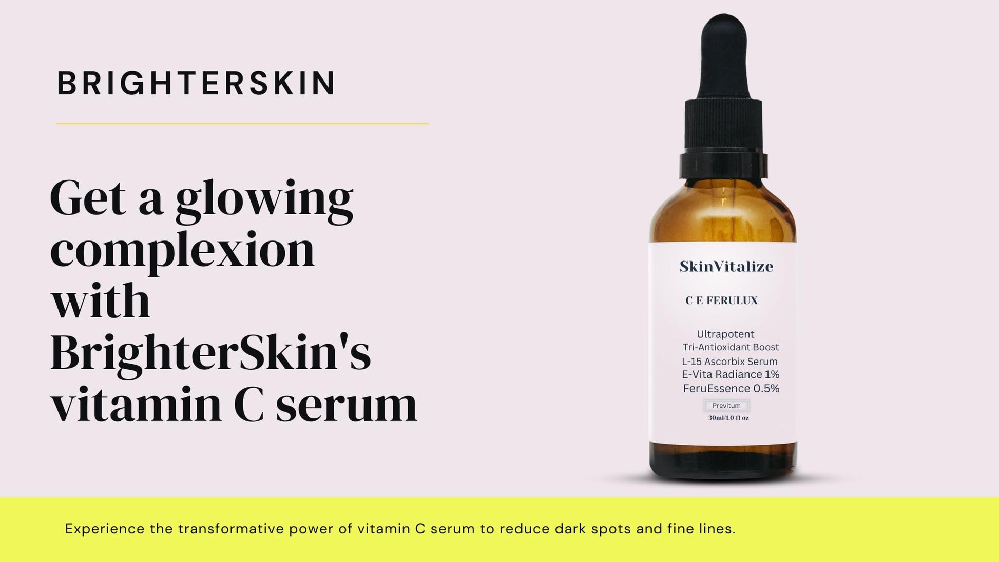 SkinVitalize C E ferulux Vitamin C Serum - 30ml: Advanced Formula for Fighting with Wrinkles - AB Mystery