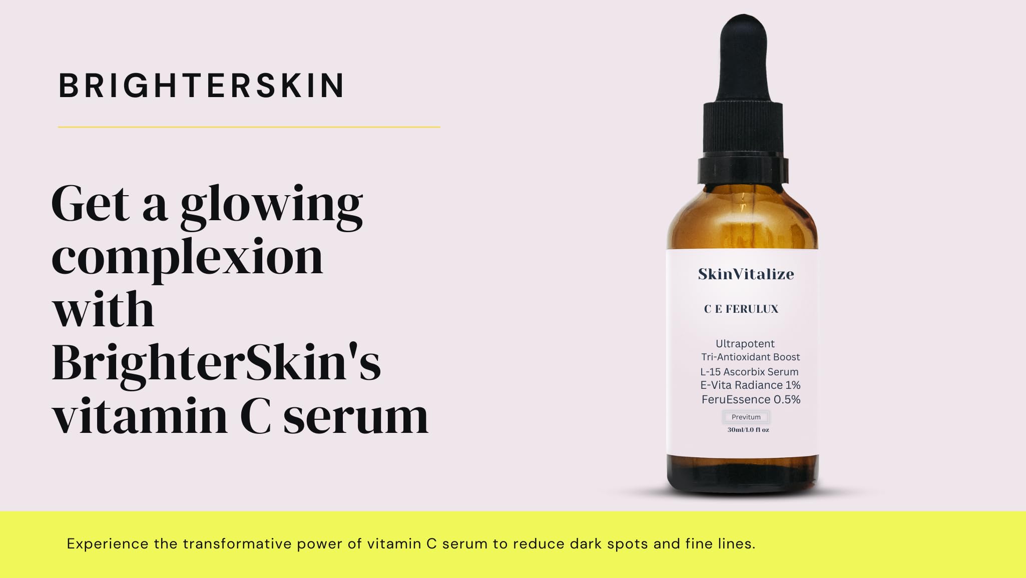 SkinVitalize C E ferulux Vitamin C Serum - 30ml: Advanced Formula for Fighting with Wrinkles - AB Mystery