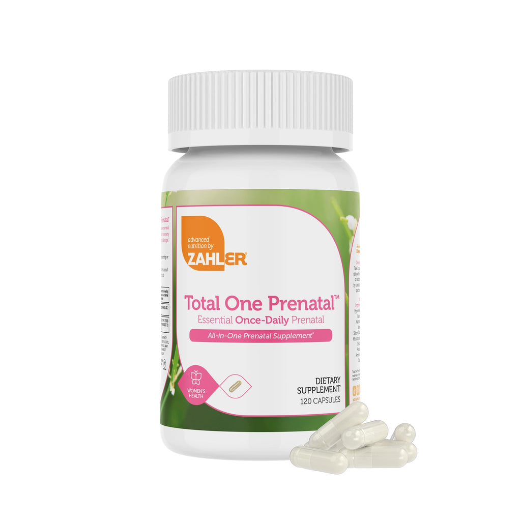 Zahler - Total One Prenatal Vitamins for Women (120 Count) Daily Multi Vitamin Prenatals with Folic Acid, Iron, Zinc Zahler