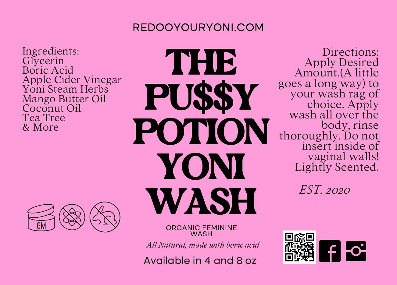 Mango Butter Yoni Wash with boric acid - AB Mystery