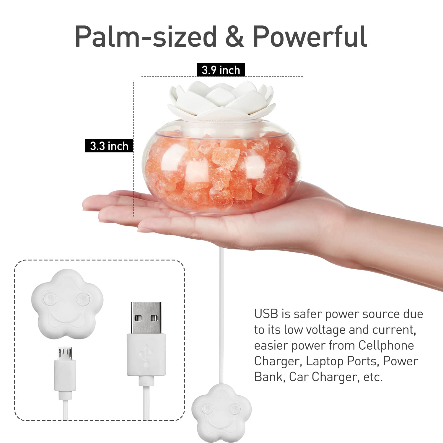 Essential Oil Diffusers Aromatherapy Diffuser: YeeQue Salt Lamp Diffuser for Home Bedroom Office - AB Mystery