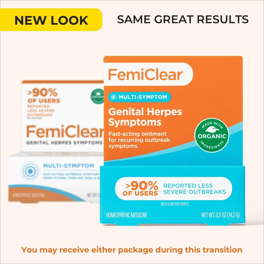 FemiClear for Genital Herpes Symptoms, Multi-Symptom - Effective Intimate Relief - AB Mystery