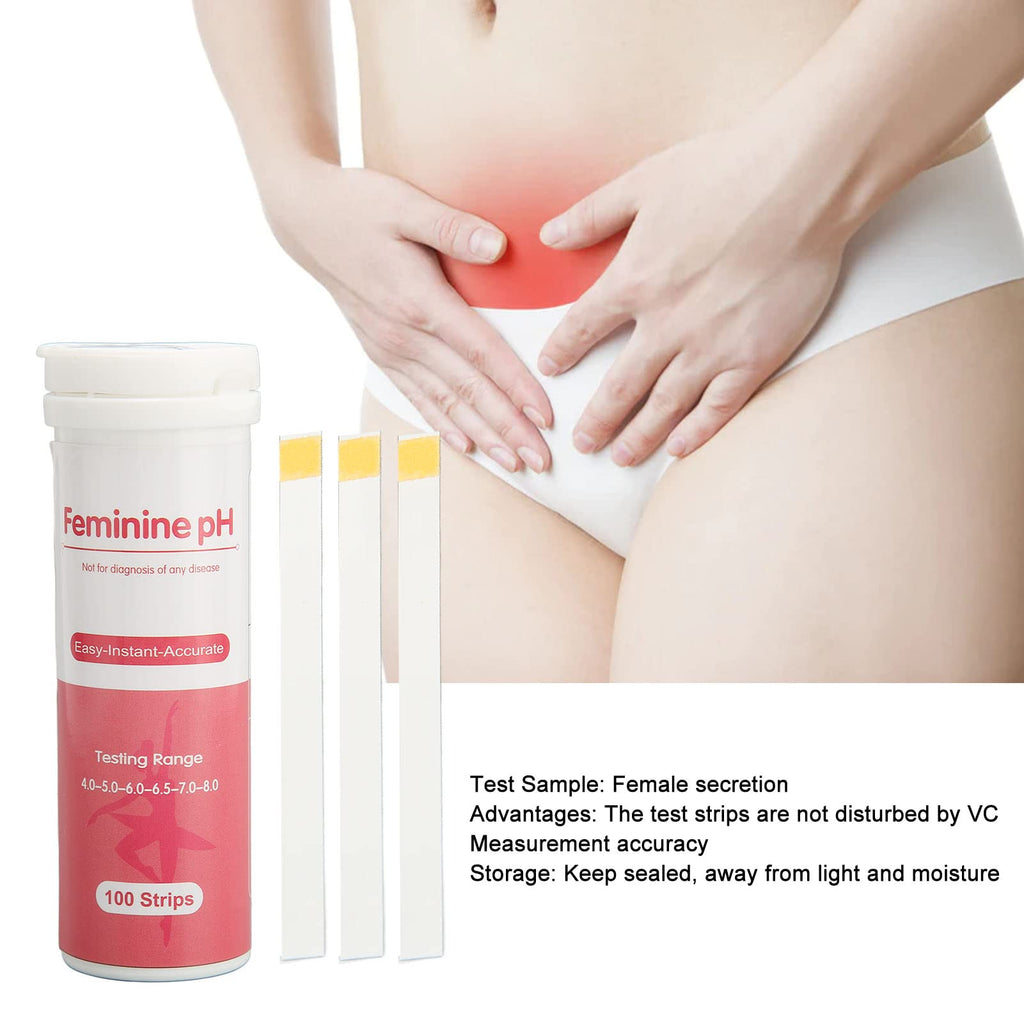 100 Vaginal Test Strips Check PH Level for Female Health, Accurate & Easy to Use, Monitor Gynecologic - AB Mystery