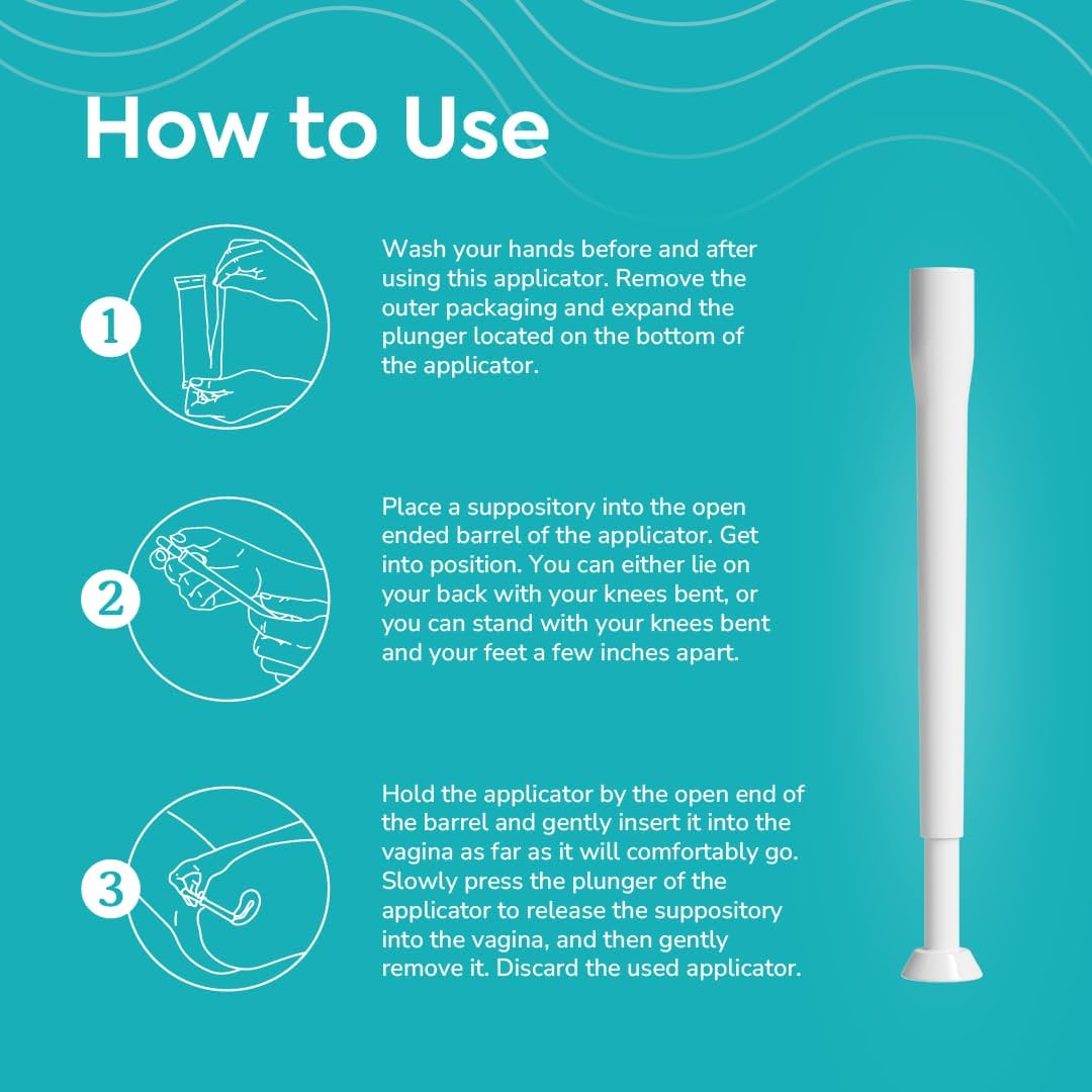 Szio+ Utiva Suppository Applicators – Disposable Vaginal Suppository Applicators – Hygienic Individually - AB Mystery