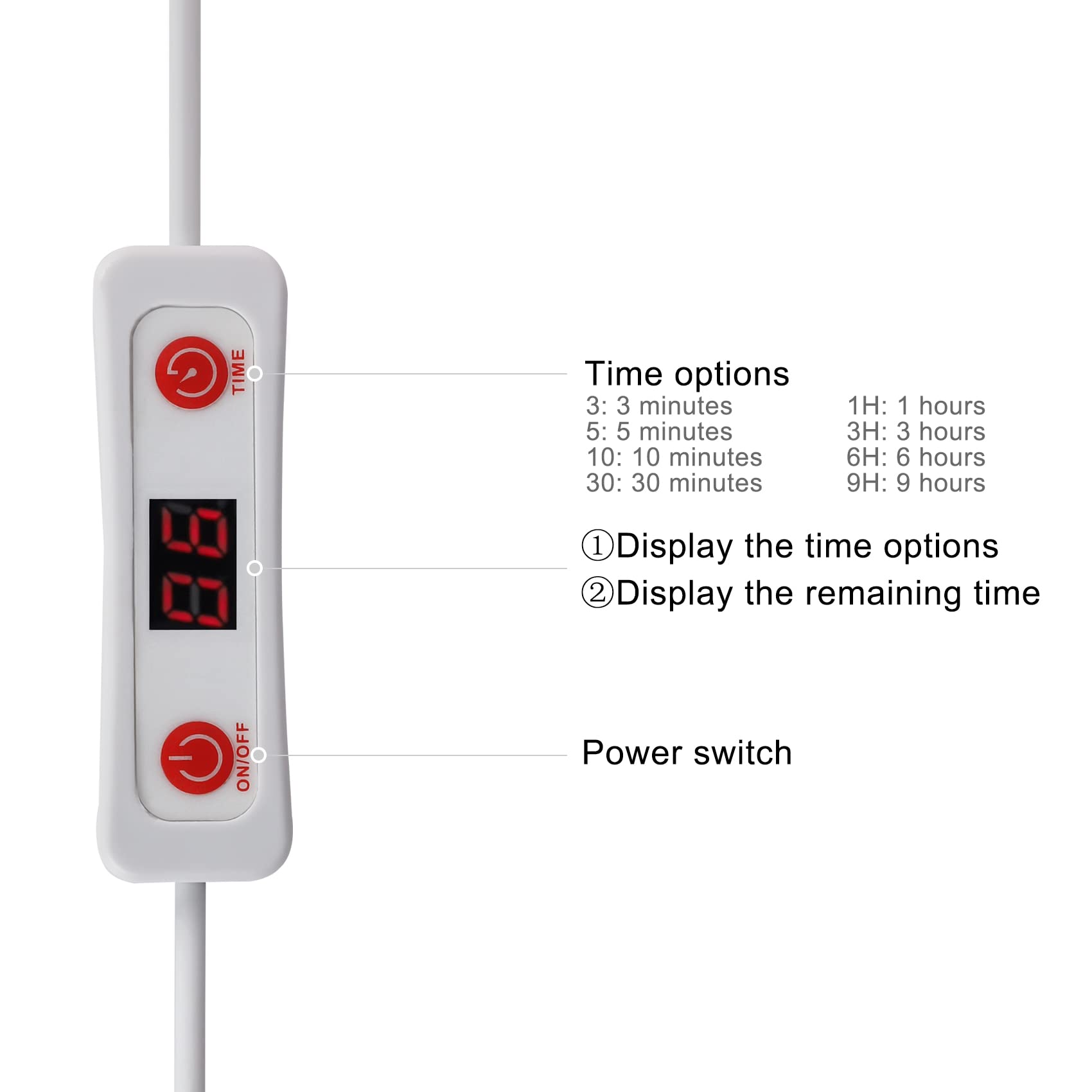 MAINENG Infrared & Red Light Therapy Lamp with Timer, 660nm & 850nm LED - M7685 - AB Mystery