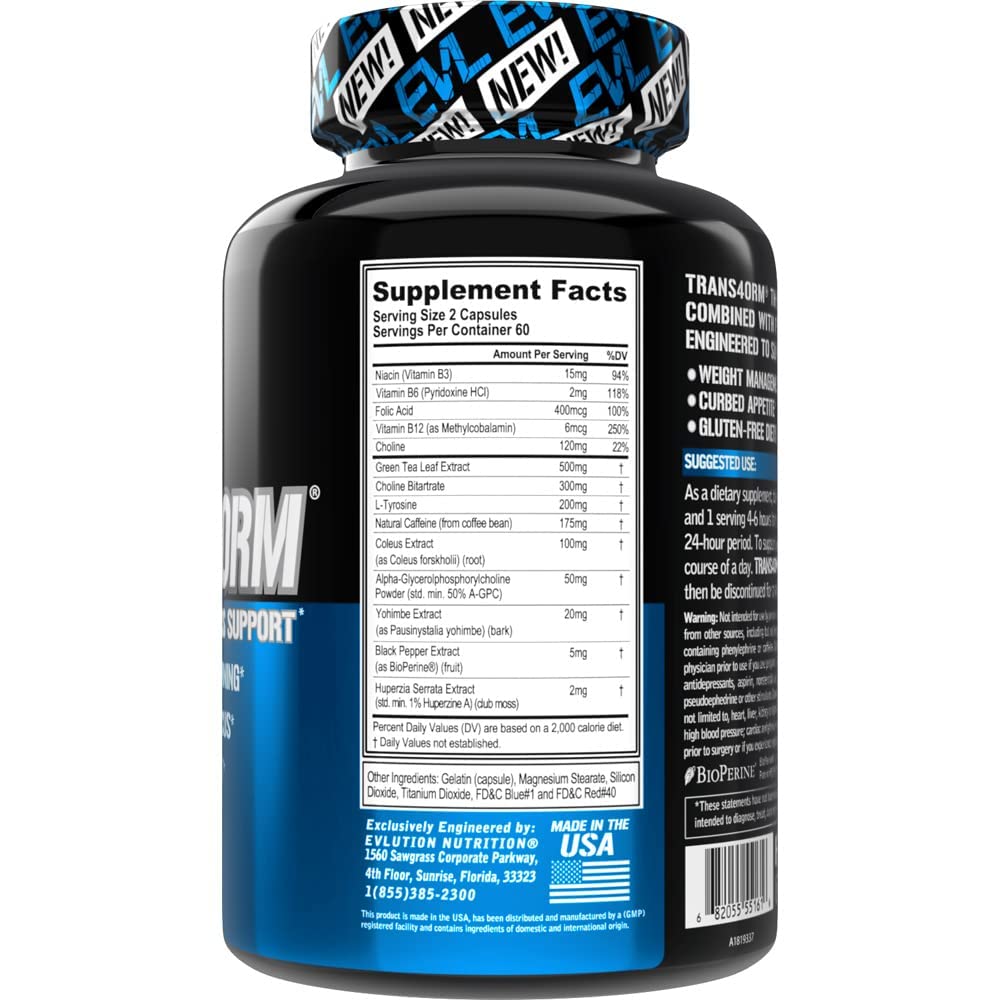 EVL Thermogenic Fat Burner Support - Fast Acting Weight Loss Energy and Appetite - AB Mystery