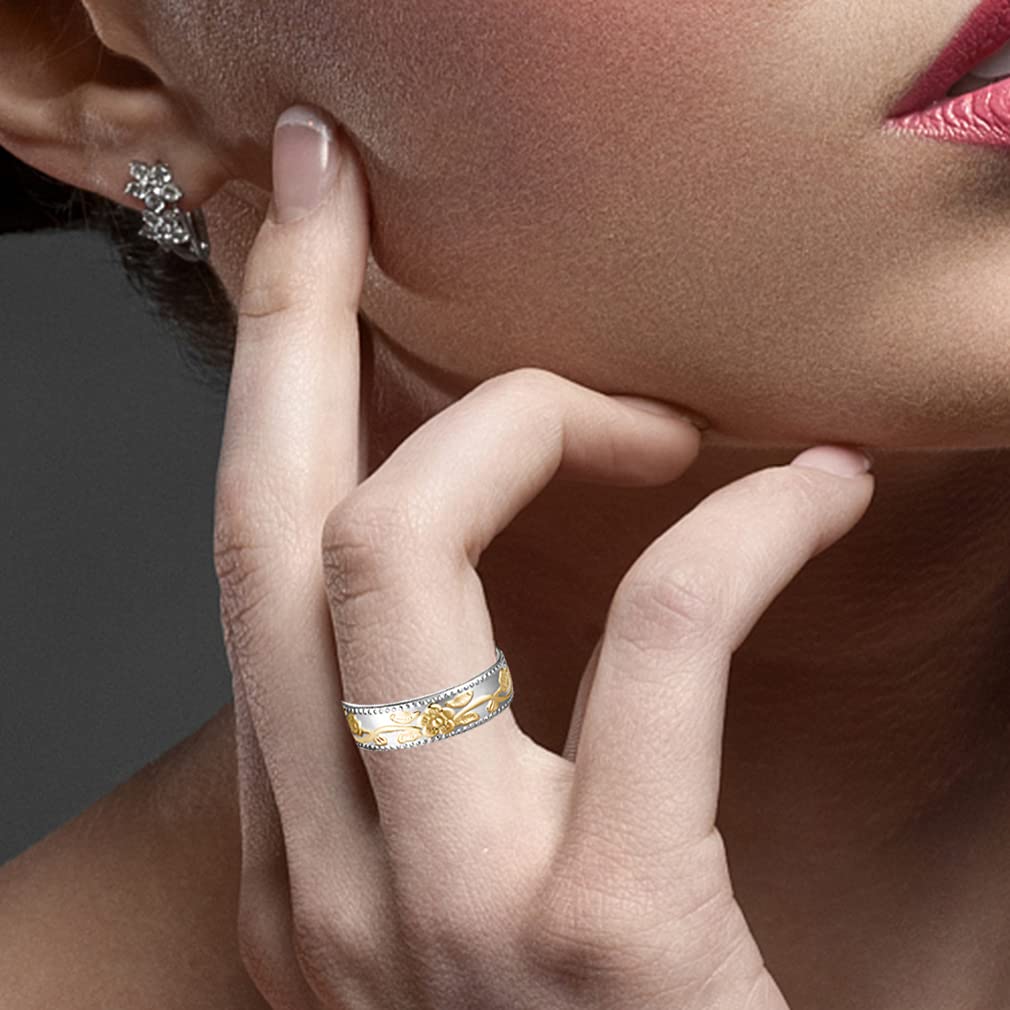 Vicmag Copper Magnetic Ring for Women Men 100% Solid Pure Copper Adjustable with Jewelry Gift Box - AB Mystery