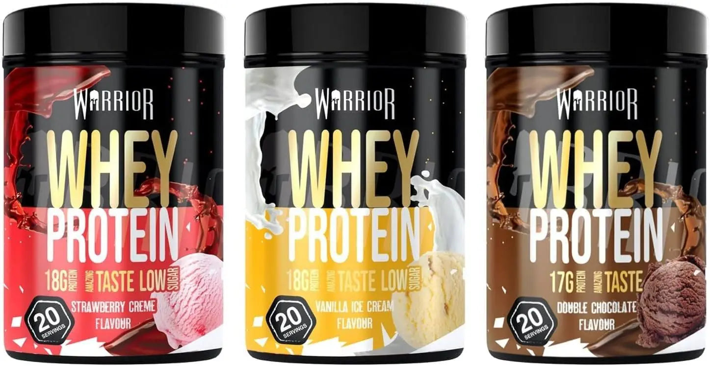 Warrior Whey Protein Powder – Up to 36g* of Protein Per Shake – Low Sugar, and Low Carbs Warrior