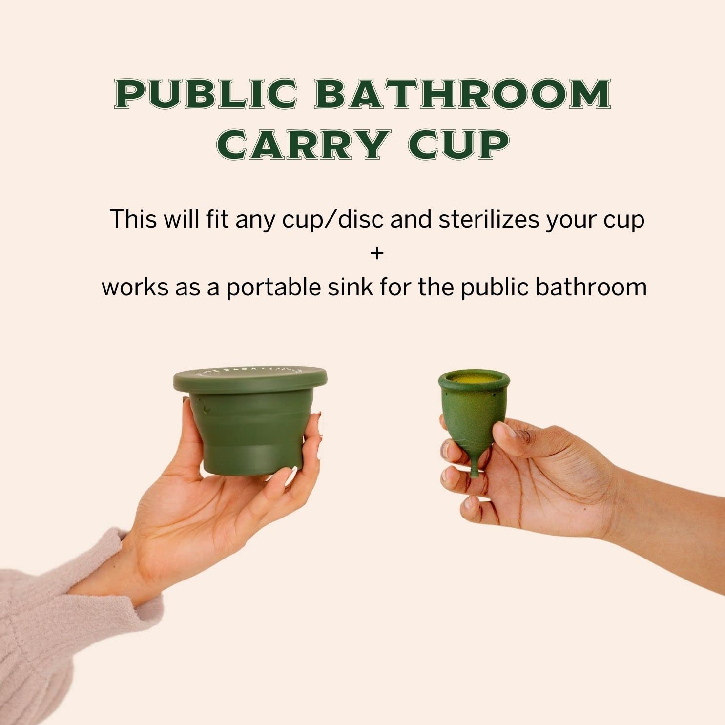 Pixie Cup Menstrual Cup Cleaner Kit - Sterilizer Wash, Public Restroom Carry Cup, 20 Wipes - AB Mystery