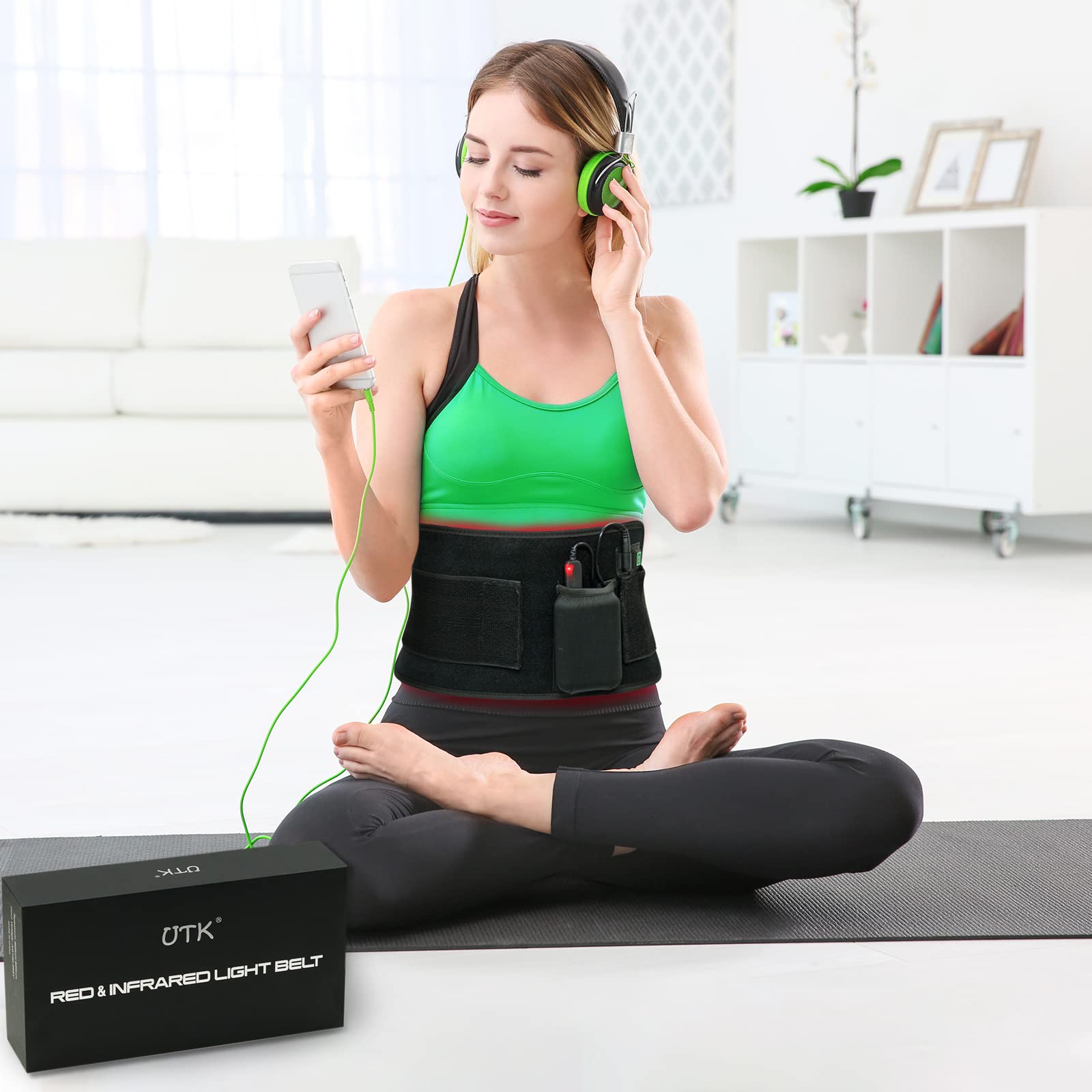 UTK Red Light Therapy Pad for Body Pain Relief, LED 660＆850nm Wearable Wrap Deep Therapy - AB Mystery