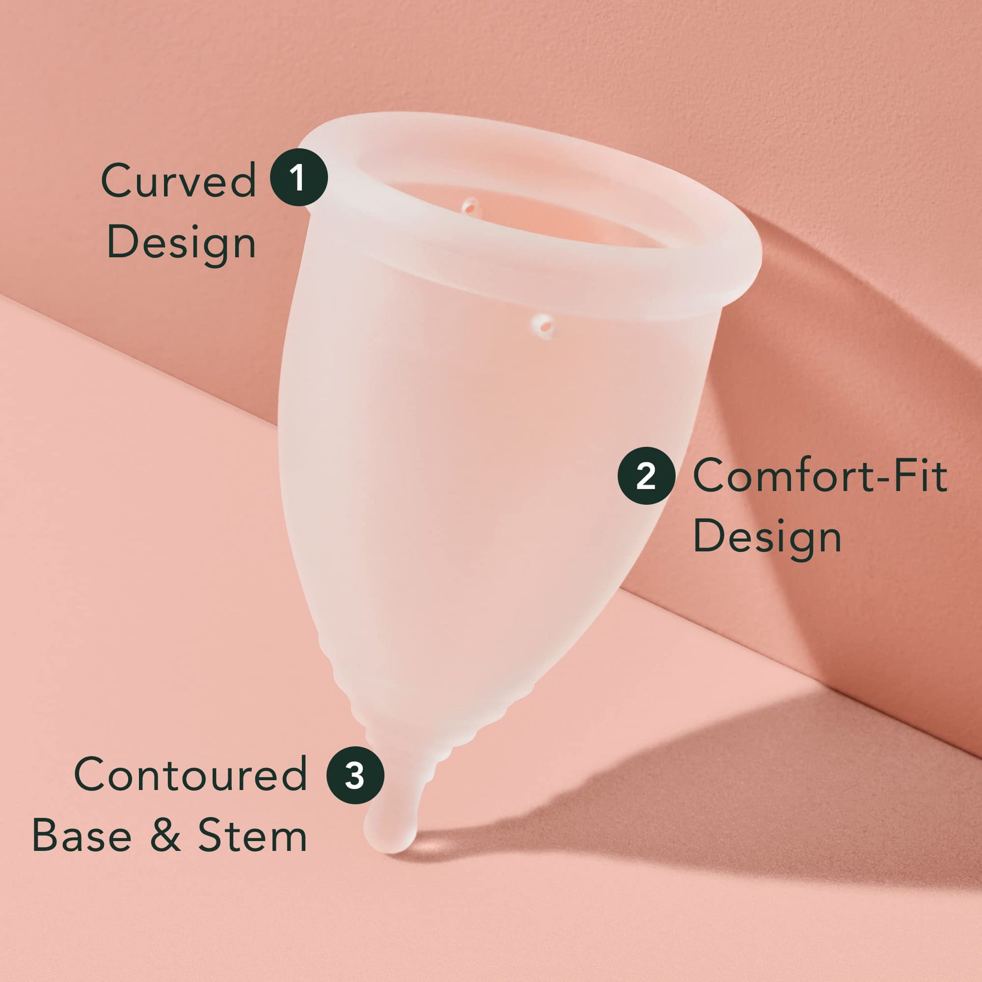 Rael Period Cup, Soft Reusable Menstrual Cups for Women - Medical-Grade Silicone, Period Cups - AB Mystery