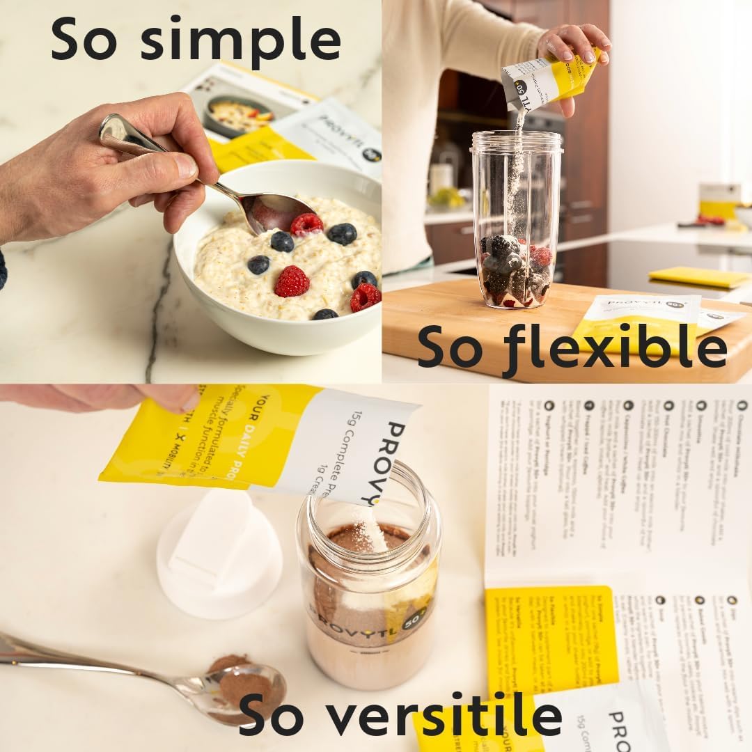 Provytl 50+ Trial Pack- Protein Powder Sachets for Men & Women Over 50 - Supports Muscle Function Provytl