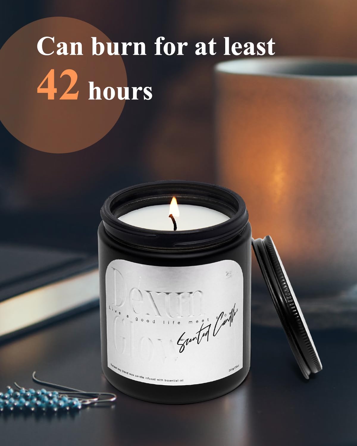 Aromatherapy Candle, Handcrafted with Natural Soy Wax and Essential Oils for Home Scented Appreciation - AB Mystery