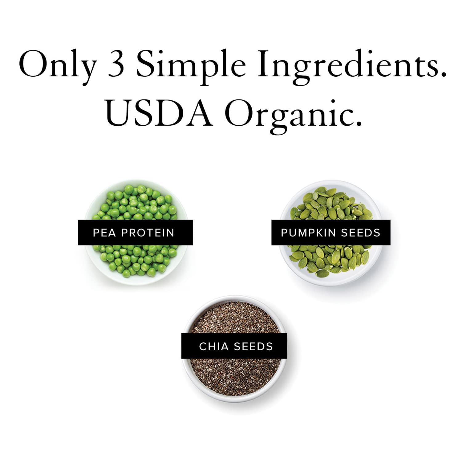 Truvani Organic Vegan Protein Powder Unflavored - 20g of Plant Based Protein, Organic - AB Mystery