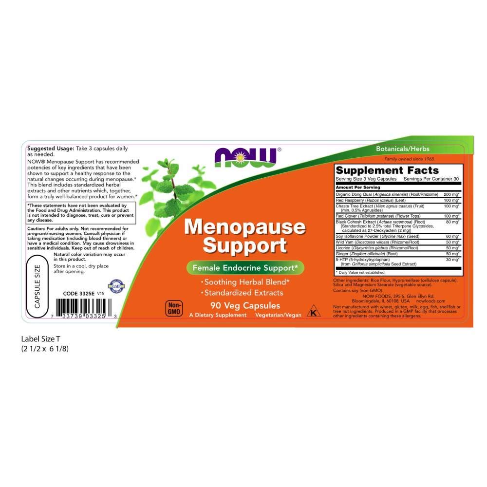 NOW Menopause Female Endocrine Support, 90 Veg Capsules - AB Mystery