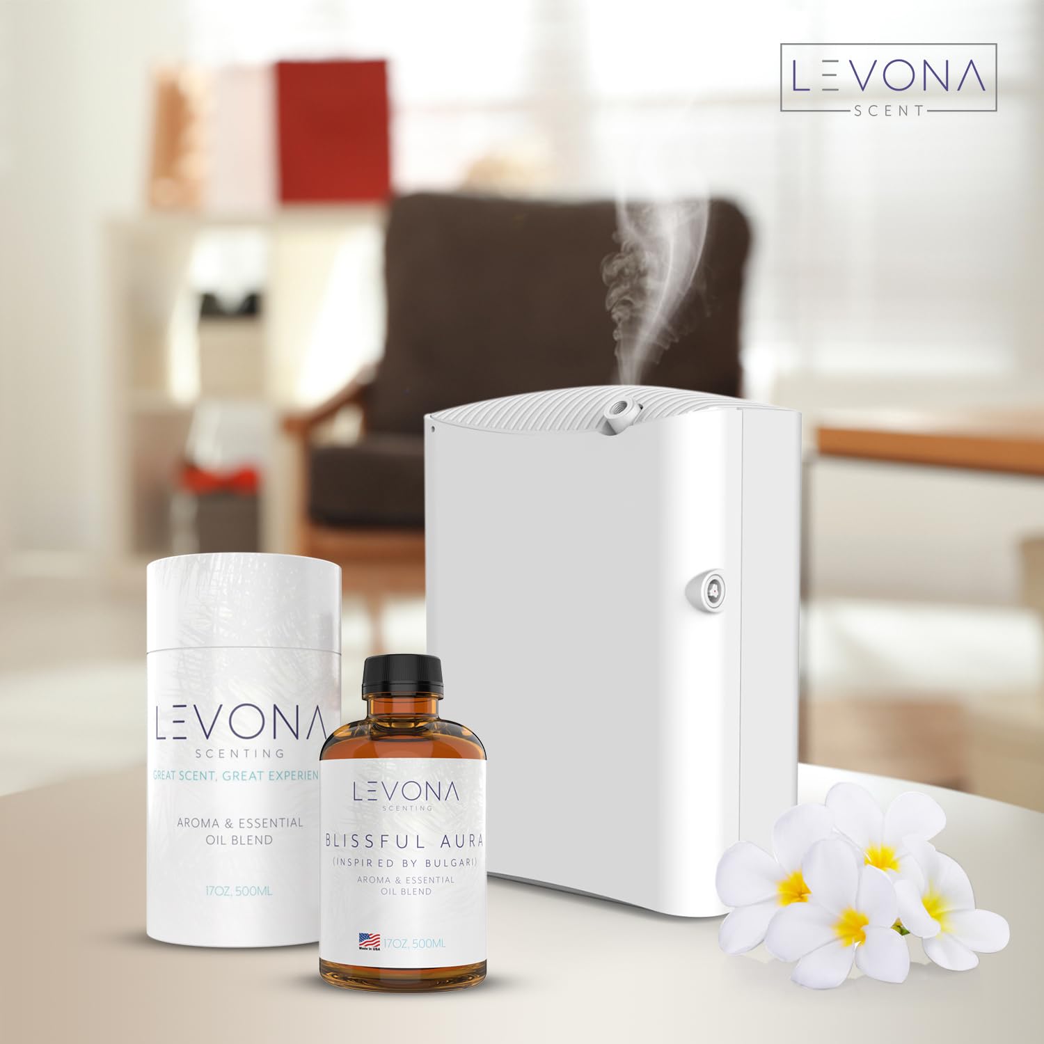 Levona Scent Essential Oils for Diffuser: Blissful Aura Inspired by Bulgari with Notes of Amber - AB Mystery