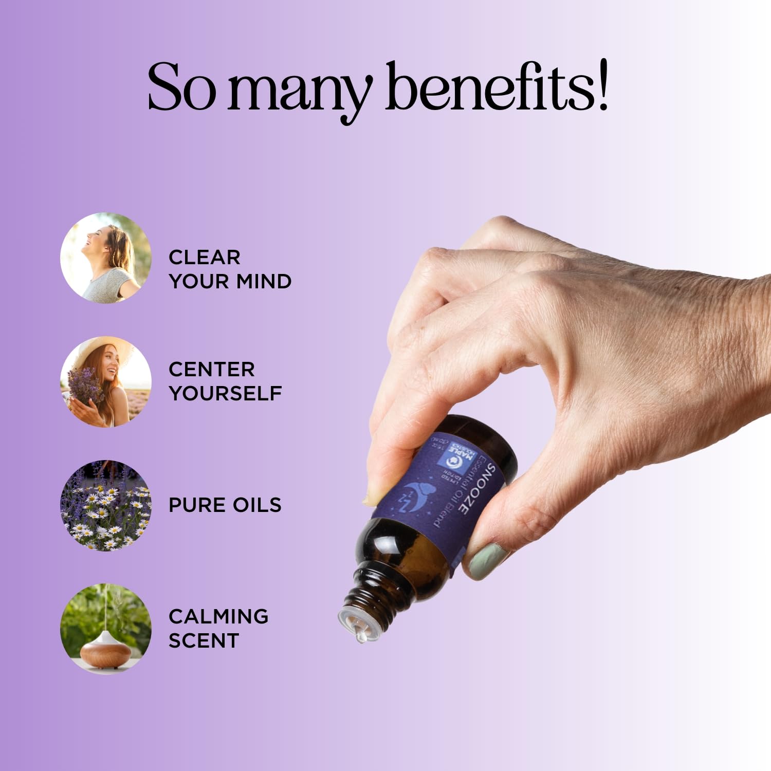 Sleep Essential Oil Blend for Diffuser - Snooze Blend Essential Oil for Sleep with Roman Chamomile - AB Mystery