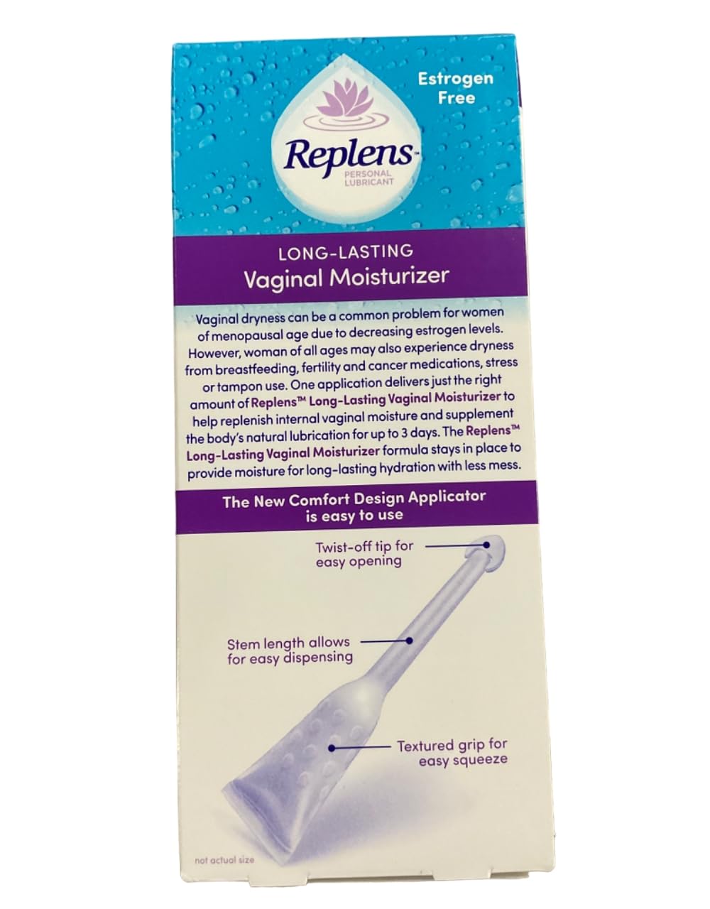 Replens Long-Lasting Vaginal Moisturizer -8 Count (Pack of 3) - AB Mystery