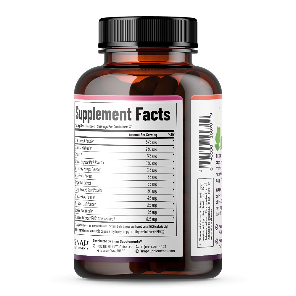 Snap Supplements Detox Cleanse Capsules - Advanced Blend for Full Body Detox & Cleans - AB Mystery