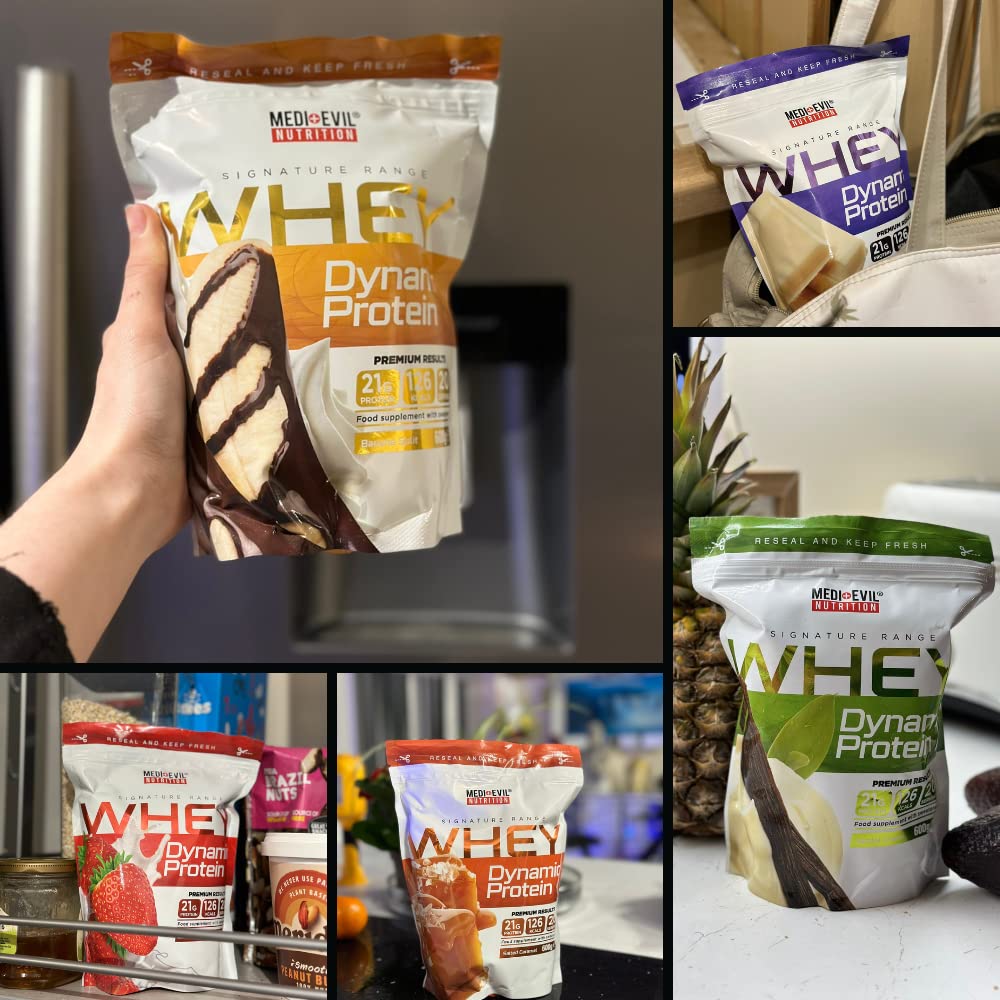 Medi-Evil Nutrition Whey Dynamic Protein, White Chocolate Flavour, 600g, 20 Servings Medi-Evil