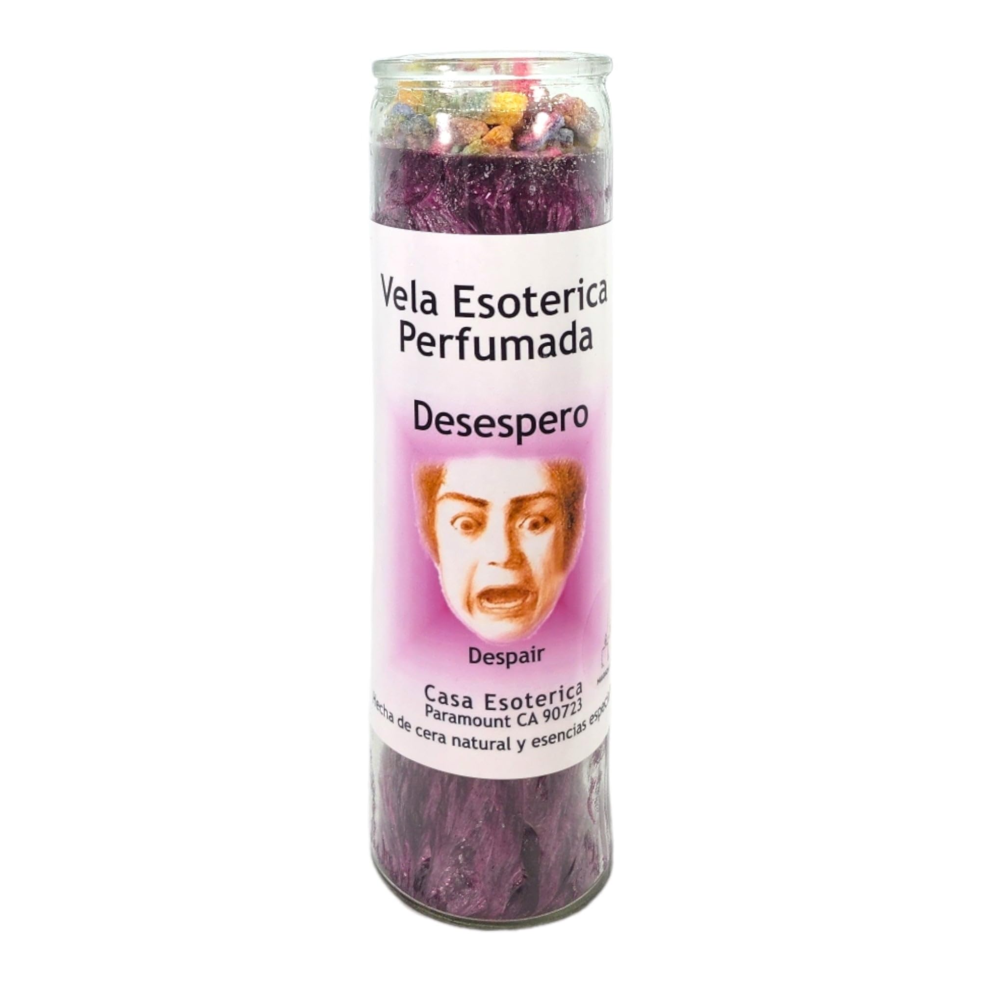 Despair-Palm Wax Spiritual Intention Spell Candle-[Purple] | Vela CASA ESOTERICA PERFUMADA