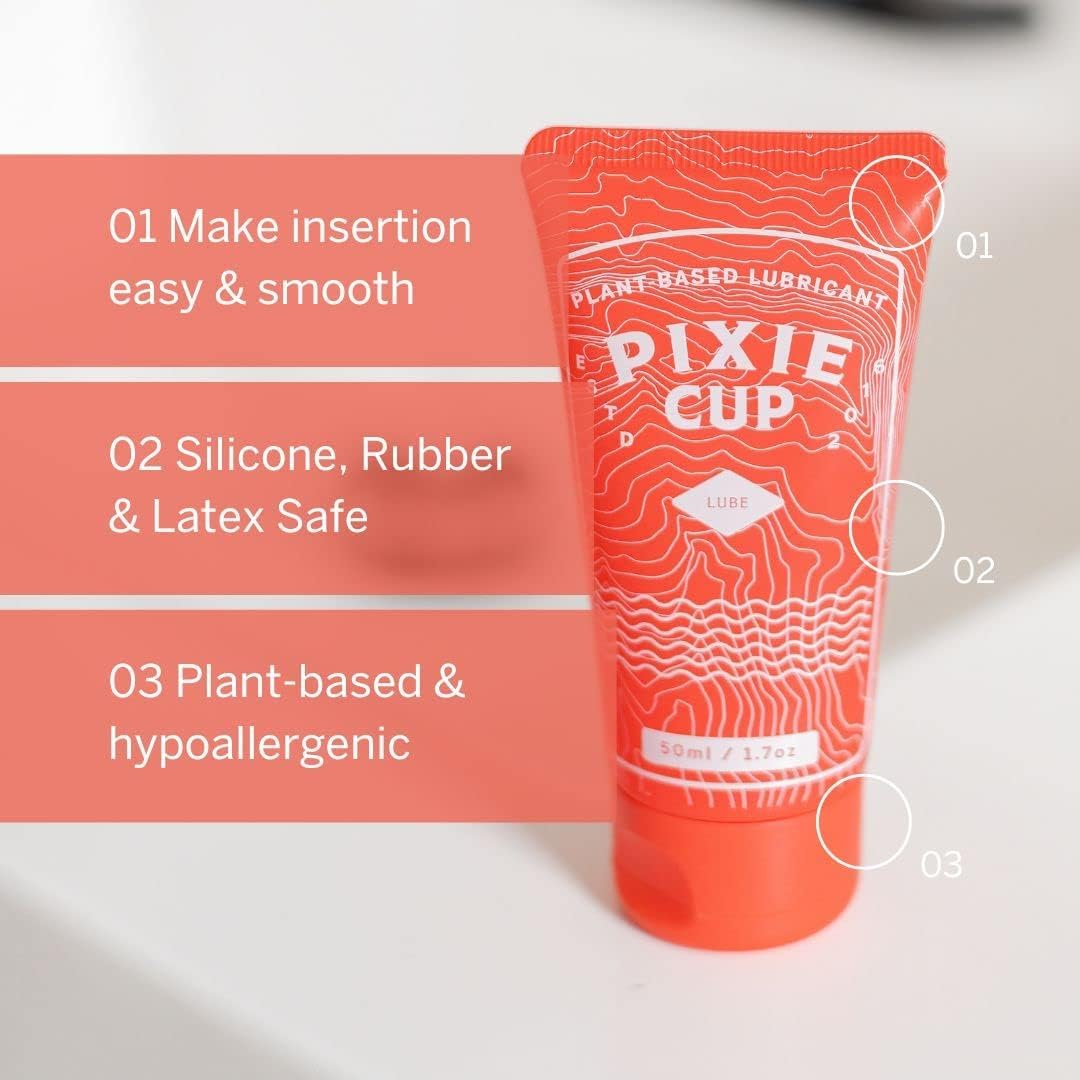 Pixie Menstrual Cup Lube - Make it Easy to Insert Your Period Cups - All Natural Water Based Lubricant - AB Mystery