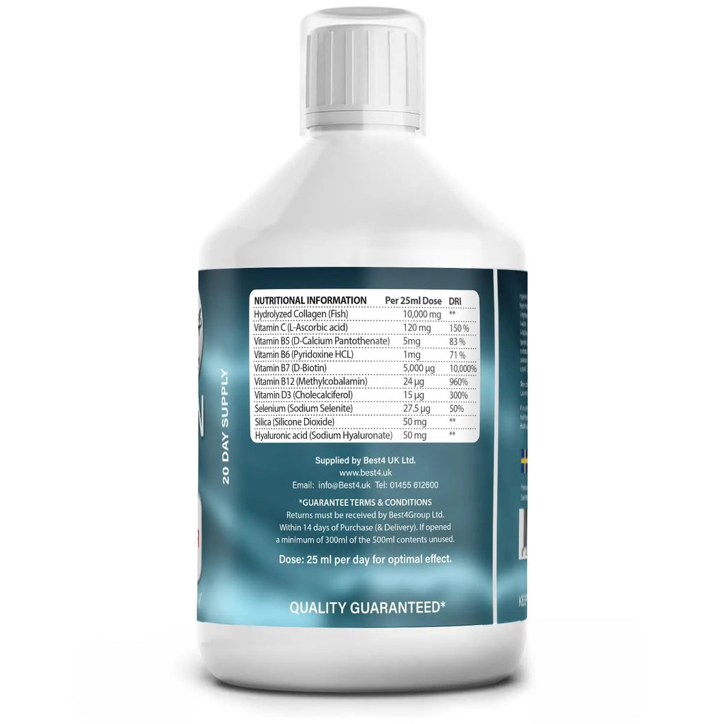 4 Pack Marine Collagen 2.2 Liquid 10000mg Sugar Free Ready to Drink Berry Flavour - AB Mystery