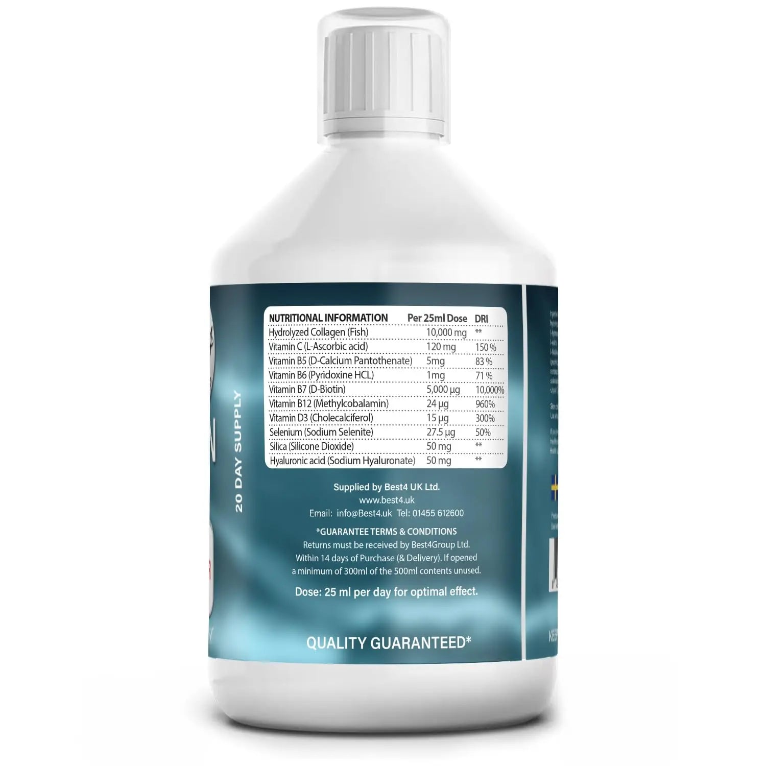 4 Pack Marine Collagen 2.2 Liquid 10000mg Sugar Free Ready to Drink Berry Flavour - AB Mystery