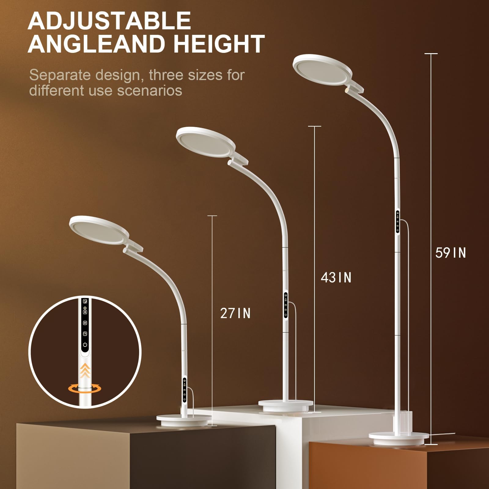 Sunlamlux Light Therapy Lamp, UV-Free Sun Light Therapy Lamp, 10000 Lux Floor Lamp - AB Mystery