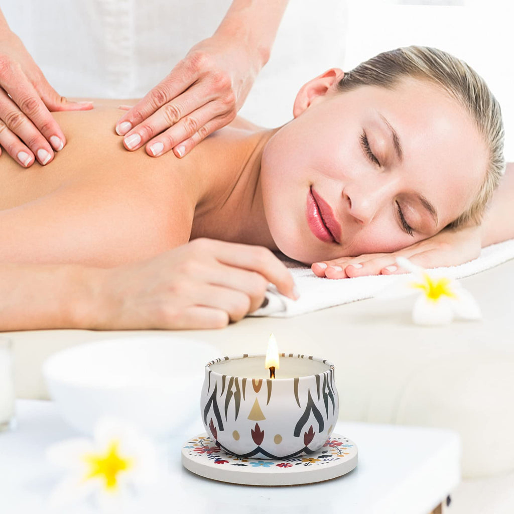 10 Pack Scented Candles Gifts, Aromatherapy Candles for Home Scented with 2 Coasters - AB Mystery