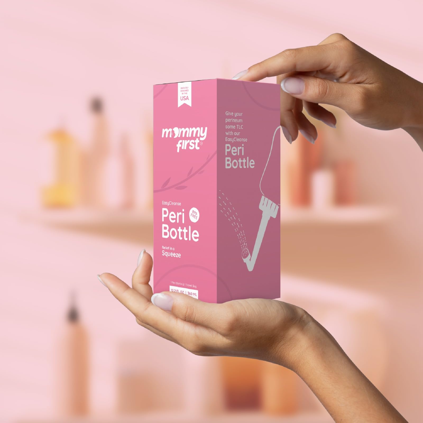Peri Bottle for Postpartum Care from Mommy First™ | Upside Down Bottle for Perineal Cleansing and Recovery - AB Mystery