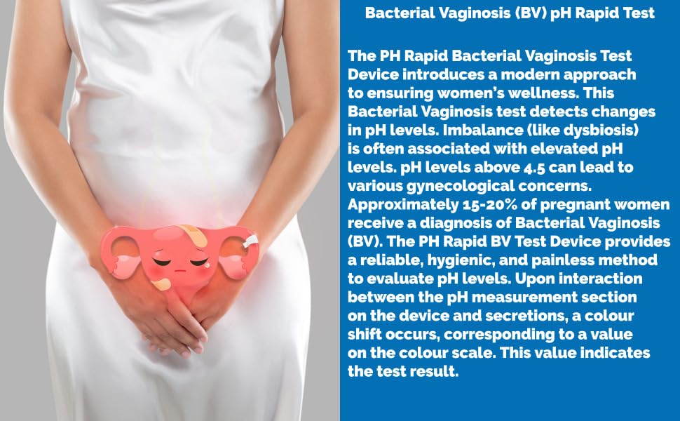 One Step Vaginal pH Bacterial Vaginosis Test Kit, 5 Test Kits, BV, Yeast Infection, Feminine Vaginal Health - AB Mystery